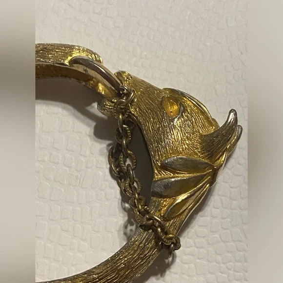 🐴 Vintage Equestrian Horse Bangle Bracelet #9275 - Picture 4 of 9